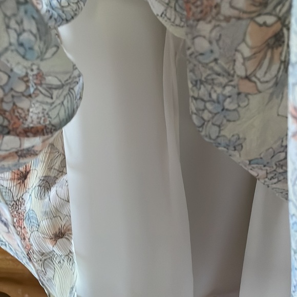 TOMMY HILFIGER floral keyhole lined dress back zipper & elastic waist s 10 EUC - Picture 5 of 7